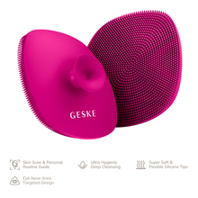 Load image into Gallery viewer, GESKE Facial Brush 4 in 1 Magenta 38